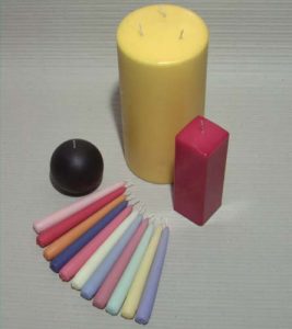 Color dipped candles